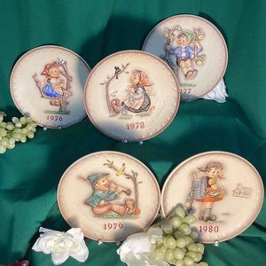 Set of 5 Hummel Plate Commemorative plates 1976-1980
